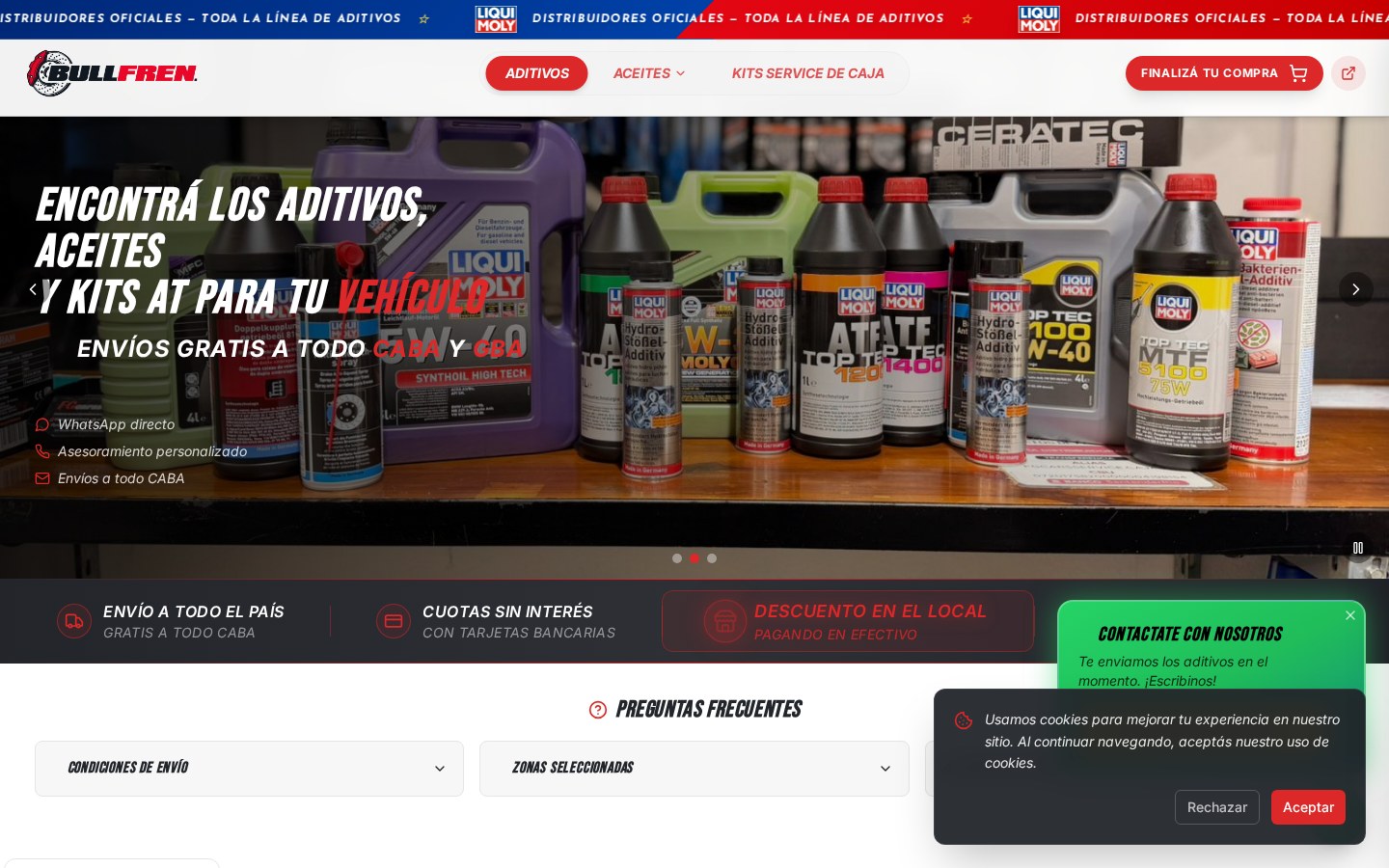 Sitio web desarrollado para BULLFREN