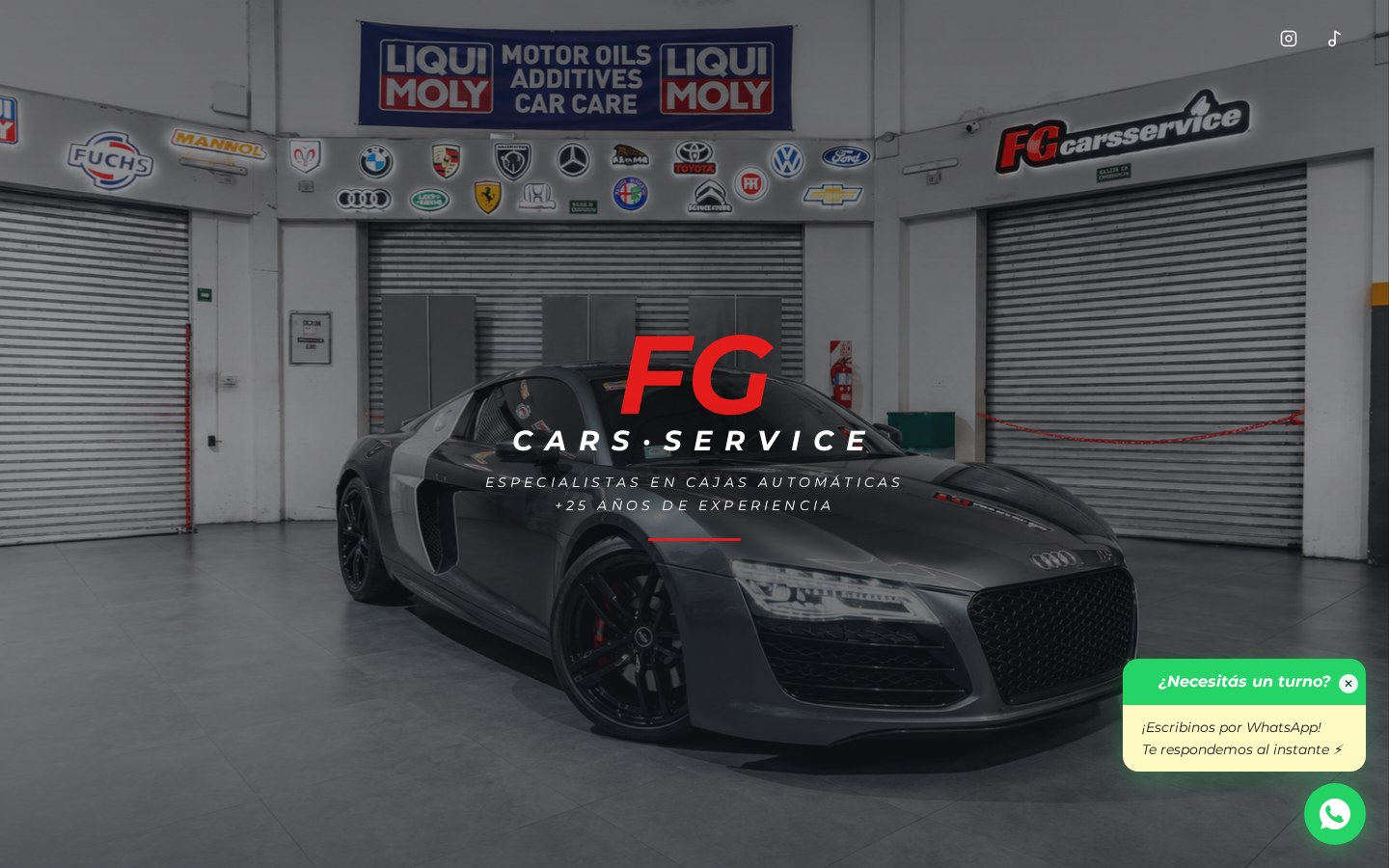 Sitio web desarrollado para FG CARS